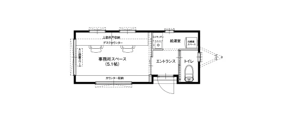 画像：車検対応型トレーラーハウス「住居系」の間取り図